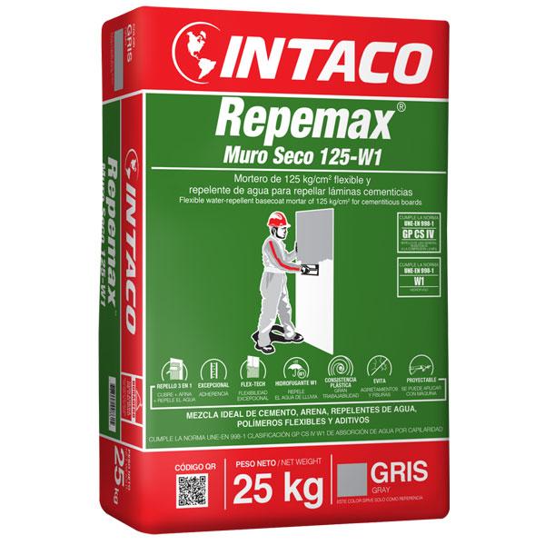 INTACO REPEMAX M/SECO GRIS HIDROF 125-W1 25KG