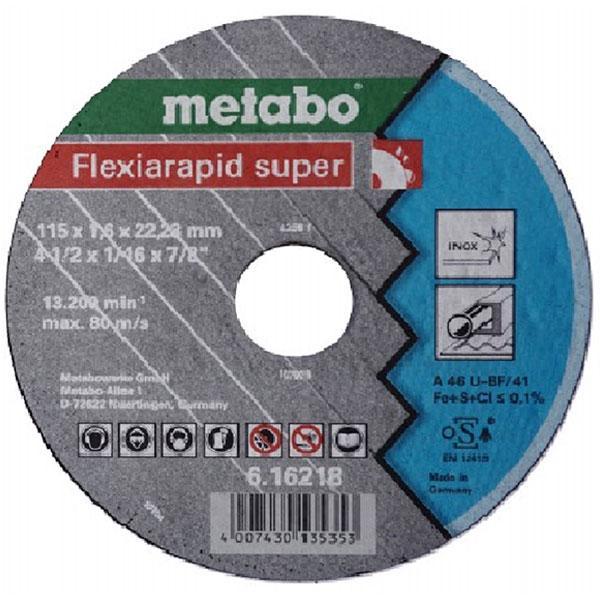 DISCO DE CORTE PARA ACERO-INOXIDABLE RECTO 4-1/2X1MM 616218 FLEXIARAPID SUPER