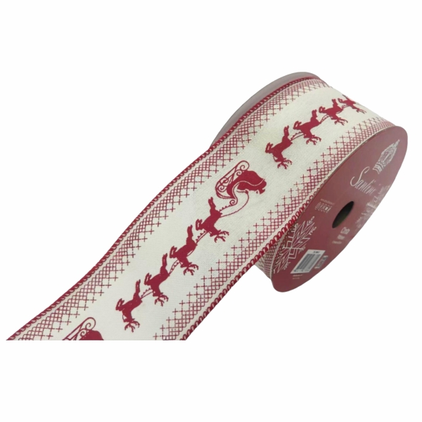 CINTA BLANCA/ TRINEO ROJO 823X6.3CM