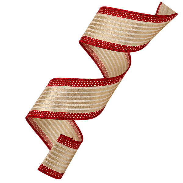 CINTA 9 YARDS DORADO ORILLA ROJA