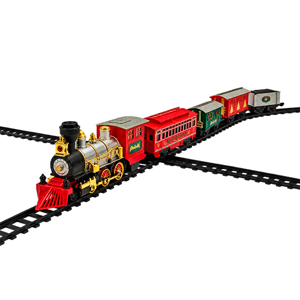 JUEGO TREN 22 PIEZAS CON LUZ/MÚSICA DE BATERÍA 60X43CM