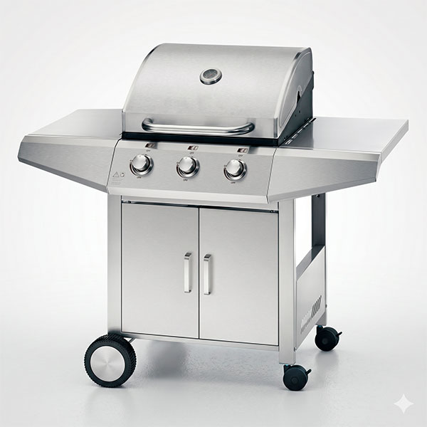 PARRILLA GAS 3 QUEMADORES ACERO INOXIDABLE KYQ-L23T