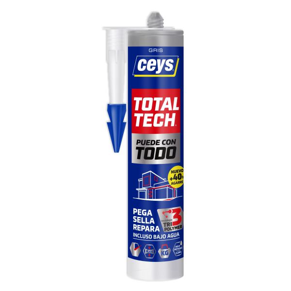 ADHESIVO SELLADOR TOTALTECH GRIS 290ML #507220