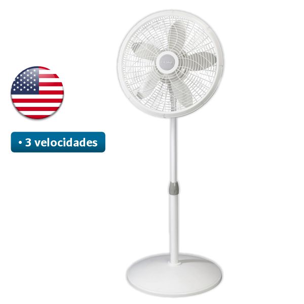 VENTILADOR PEDESTAL 18 BLANCO 3 VELOCIDADES #1820