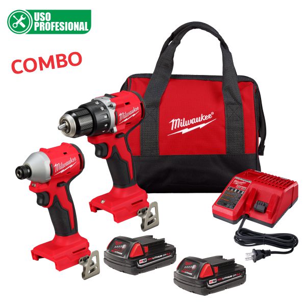 KTI TALADRO 1/2´´ + ATORNILLADOR IMPACTO M18 + 2 BATERÍAS 3692-22CT