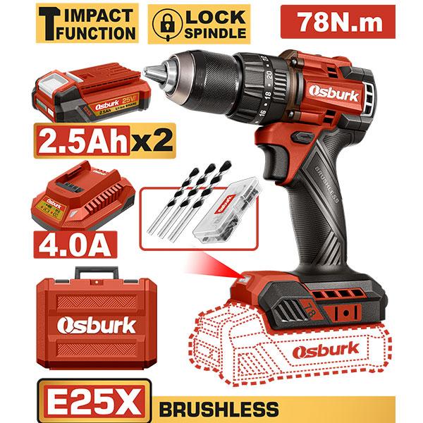 TALADRO PERCUTOR 1/2´´ INLÁMBRICO 25V UKCID0785